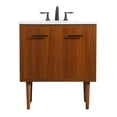 thumbnail image 1 of 30 inch single bathroom vanity in teak, 1 of 5