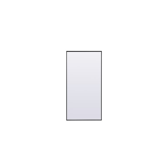 Metal Frame Rectangle Full Length Mirror 30x60 Inch in Black