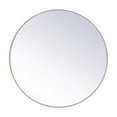 thumbnail image 1 of Metal frame round mirror 45 inch in silver, 1 of 7