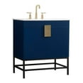 thumbnail image 1 of Elegant Decor Eugene 30" Aluminum MDF Single Bathroom Vanity in Blue, 1 of 8