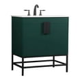 thumbnail image 1 of Elegant Decor Eugene 30" Aluminum MDF Single Bathroom Vanity in Green, 1 of 8