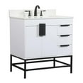 thumbnail image 1 of Elegant Decor Eugene 32" MDF Single Bathroom Vanity with Backsplash in White, 1 of 8