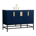 thumbnail image 1 of Elegant Decor Eugene 48" Aluminum MDF Single Bathroom Vanity in Blue, 1 of 8