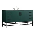thumbnail image 1 of Elegant Decor Eugene 60" Aluminum Alloy Iron Single Bathroom Vanity in Green, 1 of 8