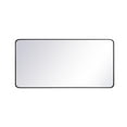 thumbnail image 1 of Soft corner metal rectangular mirror 30x60 inch in Black, 1 of 10