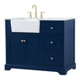 thumbnail image 1 of Elegant Decor Franklin 42" Aluminum MDF Single Bathroom Vanity in Blue, 1 of 14