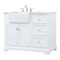 thumbnail image 1 of Elegant Decor Franklin 42" Aluminum MDF Single Bathroom Vanity in White, 1 of 15