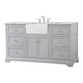 thumbnail image 1 of 60 inch single bathroom vanity in grey, 1 of 15