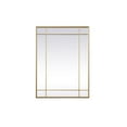 thumbnail image 1 of Elegant Decor French Panel Wall Mirror 30x40 Inch In Brass, 1 of 10
