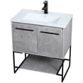 thumbnail image 1 of Elegant Kitchen and Bath 30 inch  Single Bathroom Vanity in Concrete Grey, 1 of 16