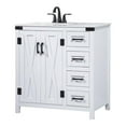 thumbnail image 1 of Elegant Decor Grant 32" Aluminum MDF Single Bathroom Vanity in White, 1 of 8