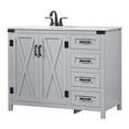 thumbnail image 1 of Elegant Decor Grant 42" Aluminum MDF Single Bathroom Vanity in Gray, 1 of 8