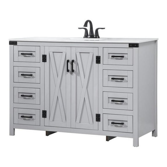 Elegant Kitchen and Bath 48 inch Single bathroom vanity in grey