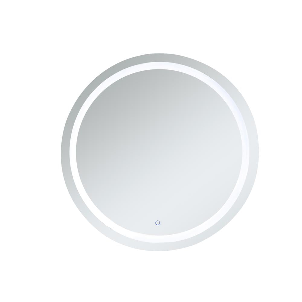 Frameless Silver LED Bathroom Vanity Mirror with Touch Sensor