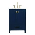 thumbnail image 1 of Elegant Decor Irene 24" Zinc Alloy and MDF Single Bathroom Vanity in Blue, 1 of 5