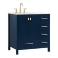 thumbnail image 1 of Elegant Decor Irene 32" Solid Wood and Stone Single Bathroom Vanity in Blue, 1 of 8
