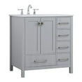 thumbnail image 1 of Elegant Decor Irene 32" Solid Wood and Stone Single Bathroom Vanity in Gray, 1 of 8