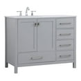 thumbnail image 1 of Elegant Decor Irene 42" Solid Wood and Stone Single Bathroom Vanity in Gray, 1 of 8