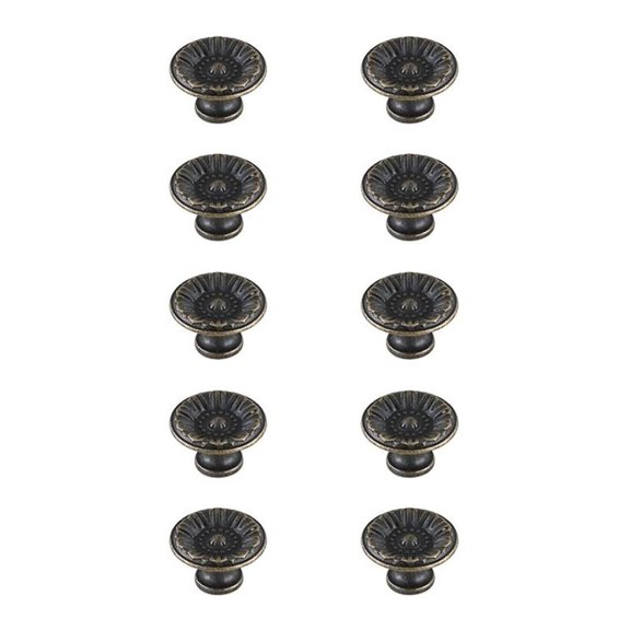 Elegant Decor KB2010-AB-10PK 1.1 in. Dia. Corio Multipack Mushroom Knob, Antique Bronze - Pack of 10