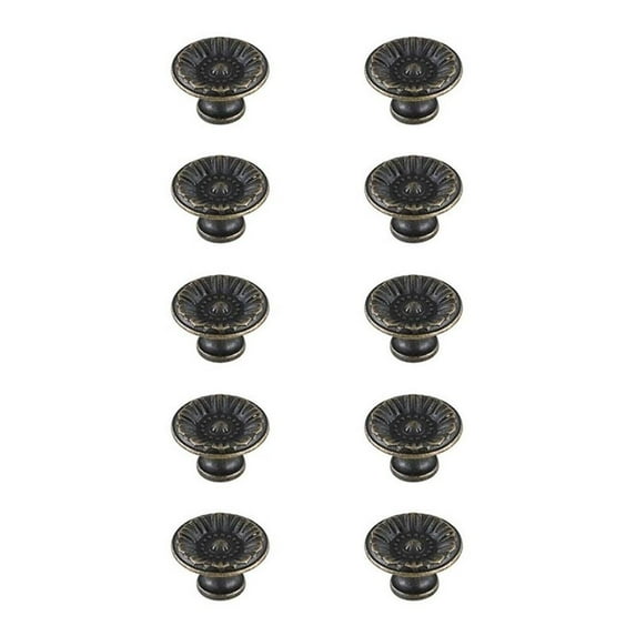 Elegant Decor KB2010-AB-10PK 1.1 in. Dia. Corio Multipack Mushroom Knob, Antique Bronze - Pack of 10