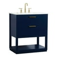 thumbnail image 1 of 30 inch single bathroom vanity in blue, 1 of 8