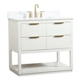 thumbnail image 1 of Elegant Decor Larkin 36" MDF Single Bathroom Vanity with Backsplash in White, 1 of 8