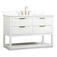 thumbnail image 1 of Elegant Decor Larkin 48" MDF Single Bathroom Vanity with Backsplash in White, 1 of 8
