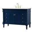 thumbnail image 1 of Elegant Decor Lexington 48" Solid Wood Single Bathroom Vanity in Blue, 1 of 8