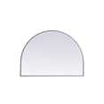 thumbnail image 1 of Elegant Decor Metal Frame Arch Mirror 33x24 Inch in Silver, 1 of 10