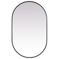 thumbnail image 1 of Elegant Decor MR2A3048BLK 30 x 48 in. Metal Frame Oval Mirror, Black, 1 of 5