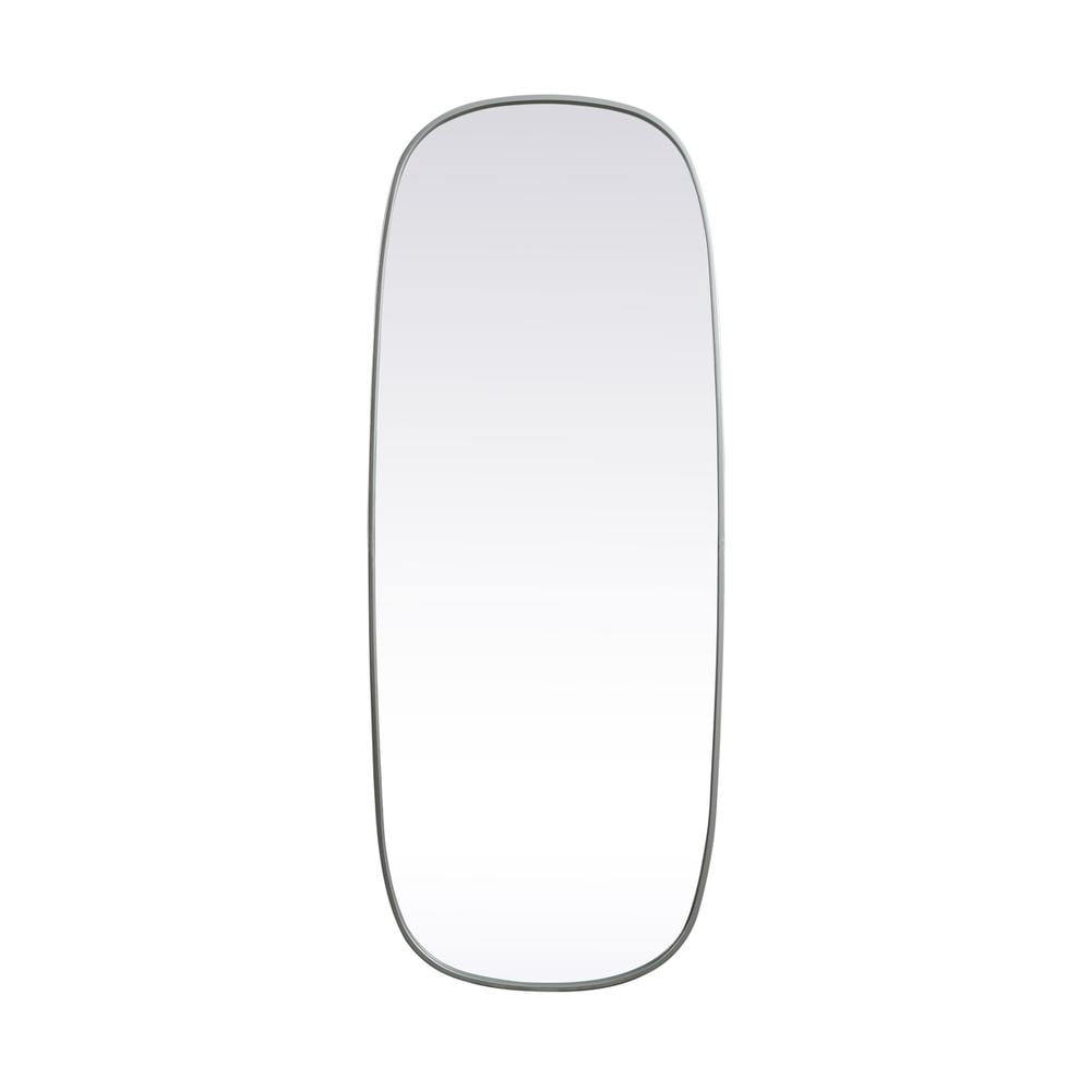 Elegant Decor Metal Frame Oval Mirror 24x60 Inch in Silver - Walmart.com