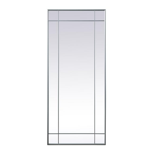 Elegant Decor French Panel Full Length Mirror 30x70 Inch In Silver