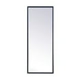thumbnail image 1 of Elegant Decor MR41436BL 14 x 36 in. Metal Frame Rectangle Mirror, Blue, 1 of 4