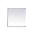 thumbnail image 1 of Elegant Decor Metal Frame Square Mirror 42 inch in Silver, 1 of 10