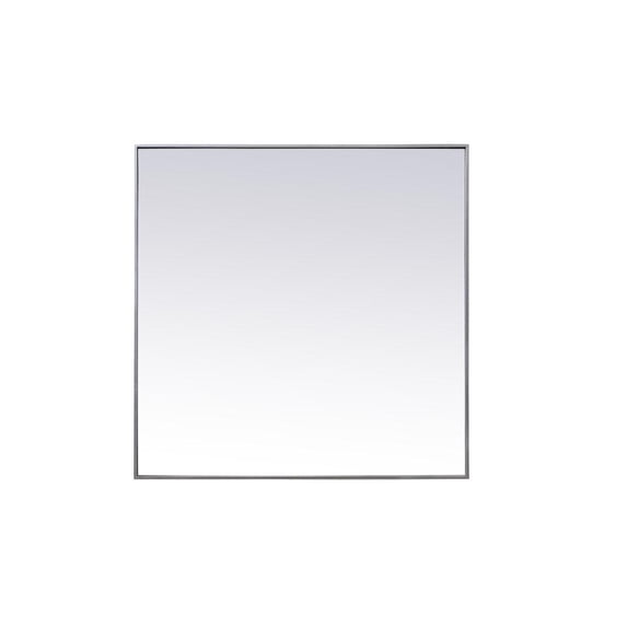 Elegant Decor Metal Frame Square Mirror 42 inch in Silver