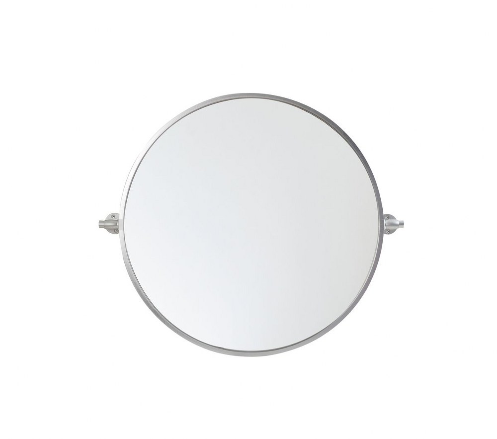 Elegant Decor Round Pivot Mirror 24 Inch In Silver - Walmart.com
