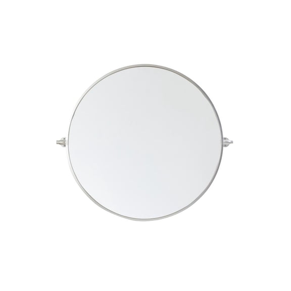 Elegant Decor Round pivot mirror 30 inch in silver