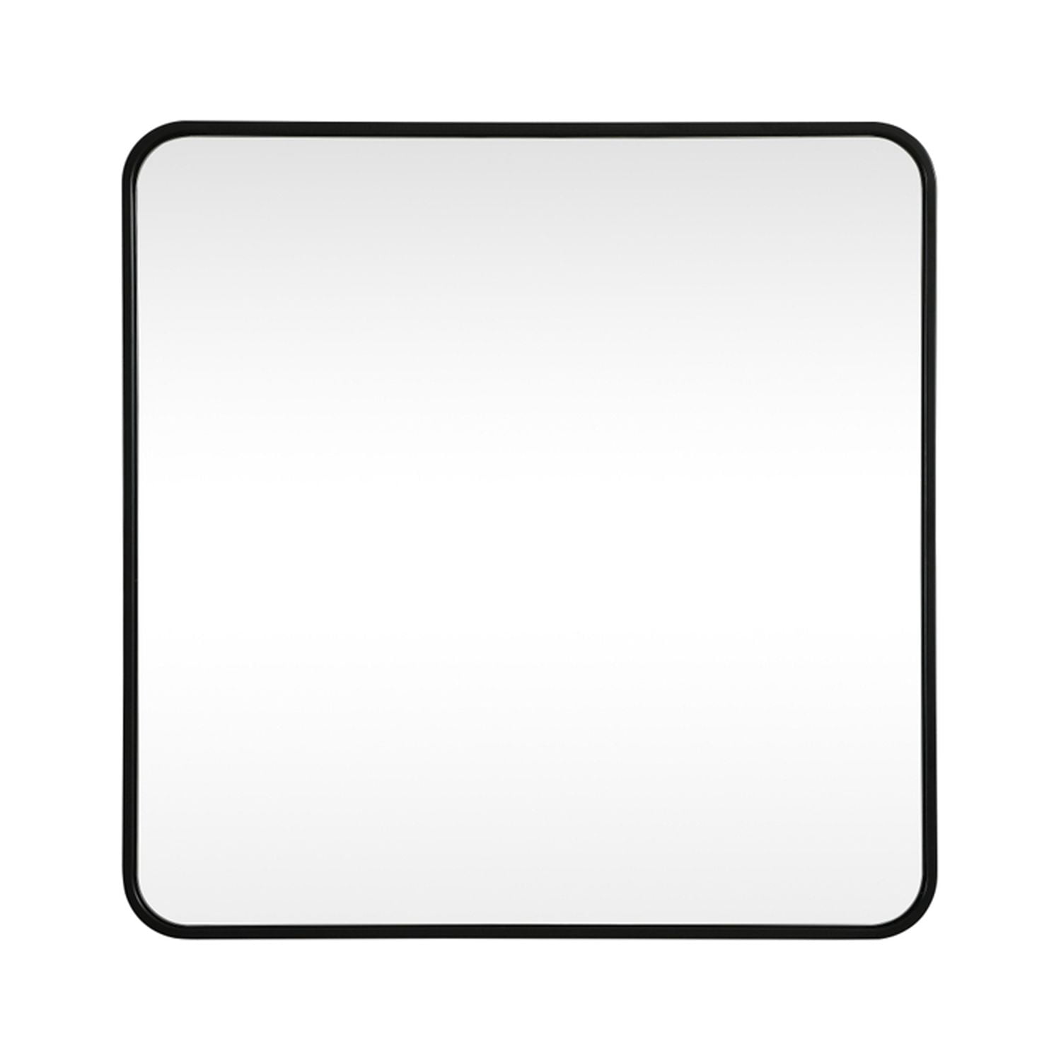 Elegant Decor MR803030BK 30 x 30 in. Soft Corner Metal Square Mirror