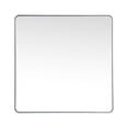 thumbnail image 1 of Elegant Decor Soft Corner Metal Square Mirror 48X48 Inch In Silver, 1 of 9