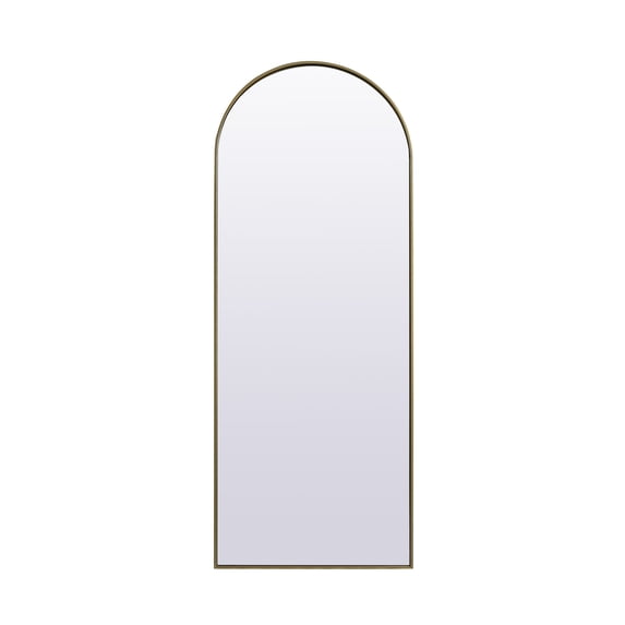 Elegant Lighting Mr1a2874 Ayra 28" W X 74" H Modern Arched Bathroom Wall Mirror - Brass
