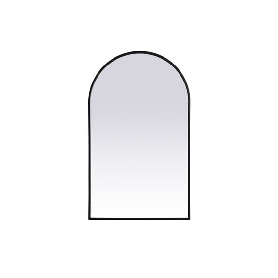 Metal Frame Arch Mirror 24x40 Inch in Black