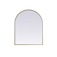 thumbnail image 1 of Metal Frame Arch Mirror 33x42 Inch in Brass, 1 of 7