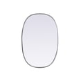 thumbnail image 1 of Metal Frame Oval Mirror 20x30 Inch in Silver, 1 of 7
