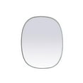thumbnail image 1 of Elegant Decor Metal Frame Oval Mirror 24x30 Inch in Silver, 1 of 12