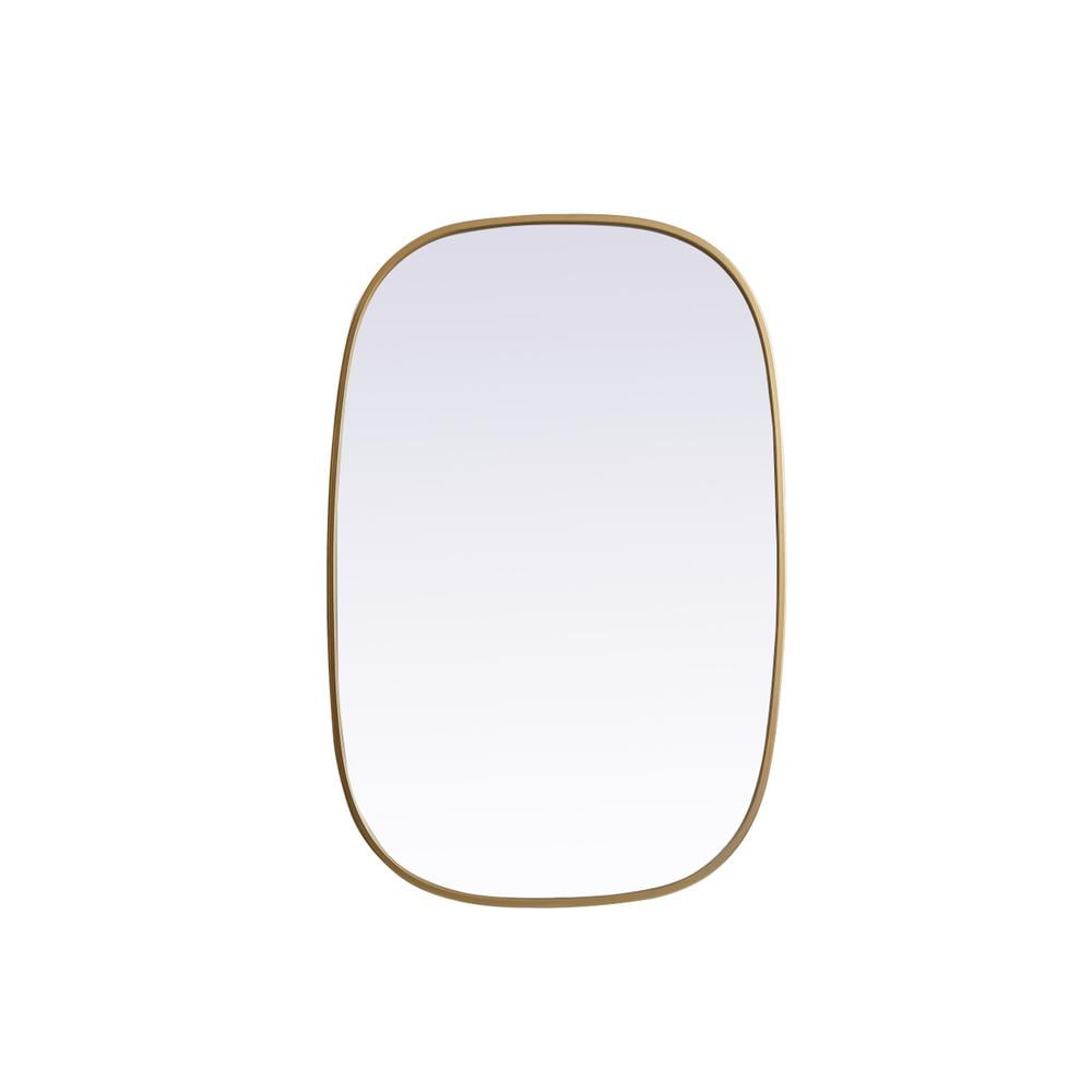 Brass Framed Oval Full Length Bathroom Mirror