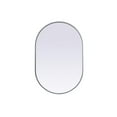 thumbnail image 1 of Elegant Decor Metal Frame Oval Mirror 24x36 Inch in Silver, 1 of 12