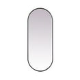 thumbnail image 1 of Elegant Decor Metal Frame Oval Mirror 24x60 Inch in Black, 1 of 7