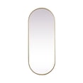 thumbnail image 1 of Metal Frame Oval Mirror 24x60 Inch in Brass, 1 of 7