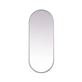 thumbnail image 1 of Elegant Decor Metal Frame Oval Mirror 24x60 Inch in Silver, 1 of 12