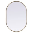 thumbnail image 1 of Metal Frame Oval Mirror 27x40 Inch in Brass, 1 of 3